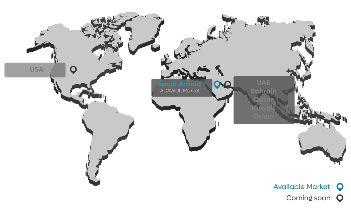 Supported Stocks Exchange World Map
